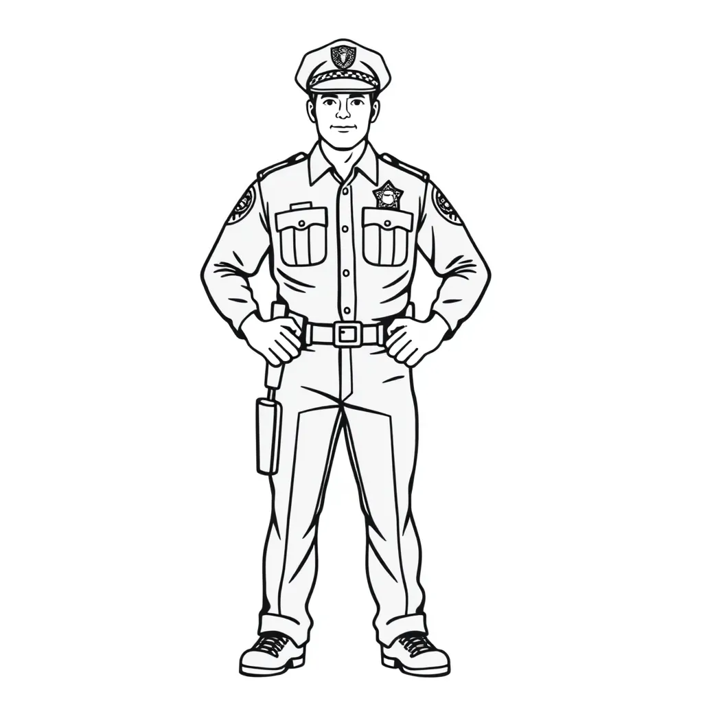 Police coloring page