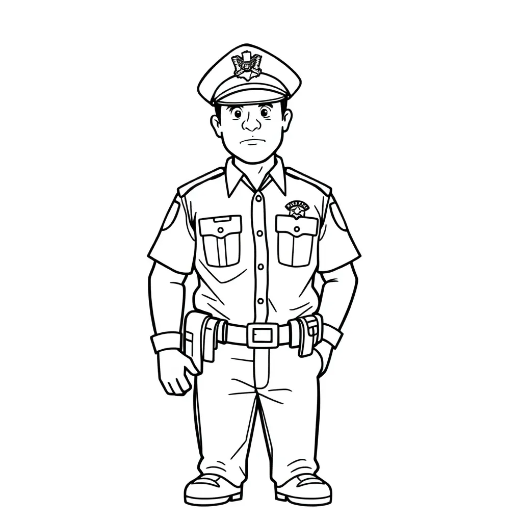 Police coloring page