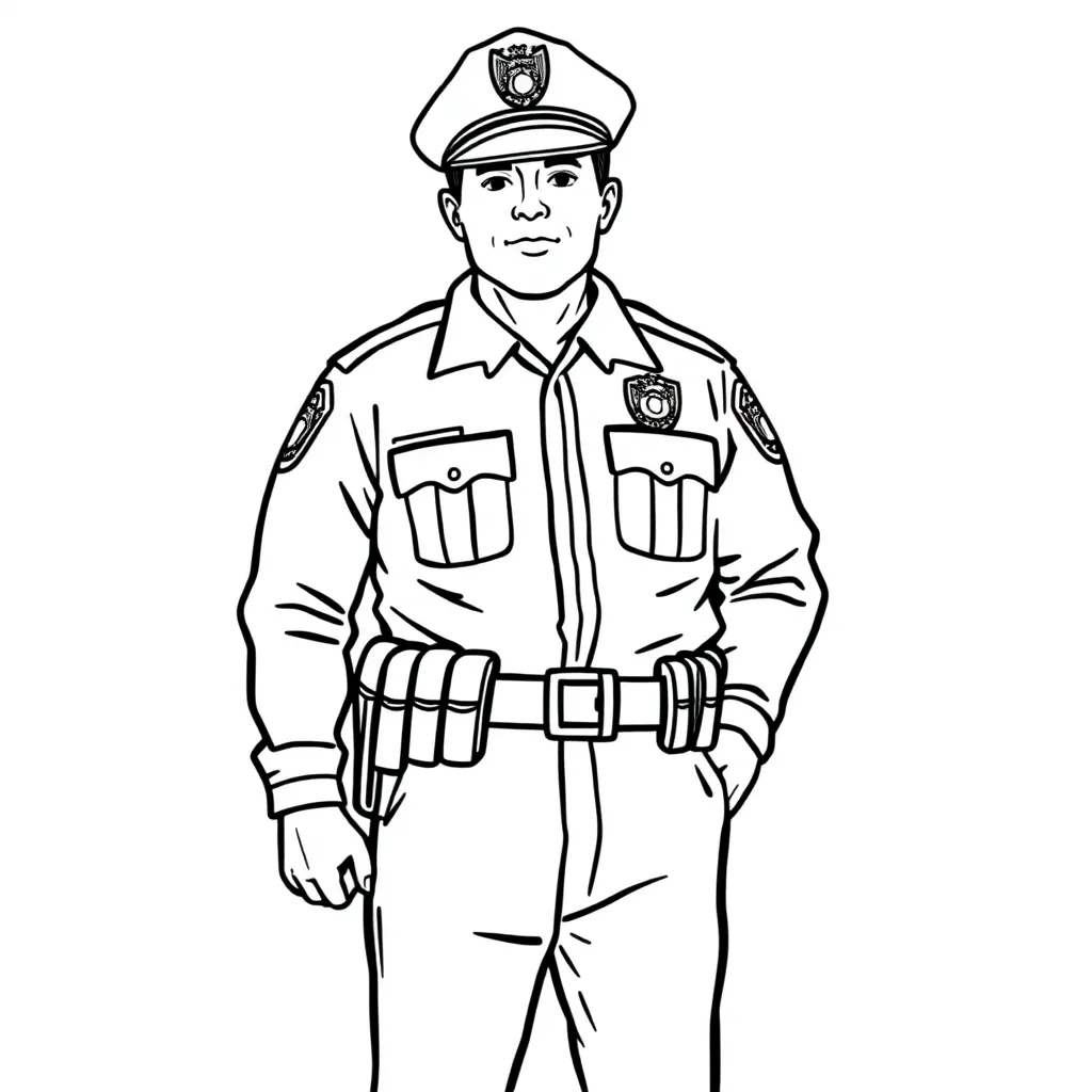 Police coloring page