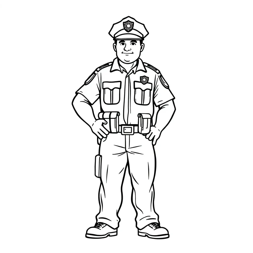 Police coloring page