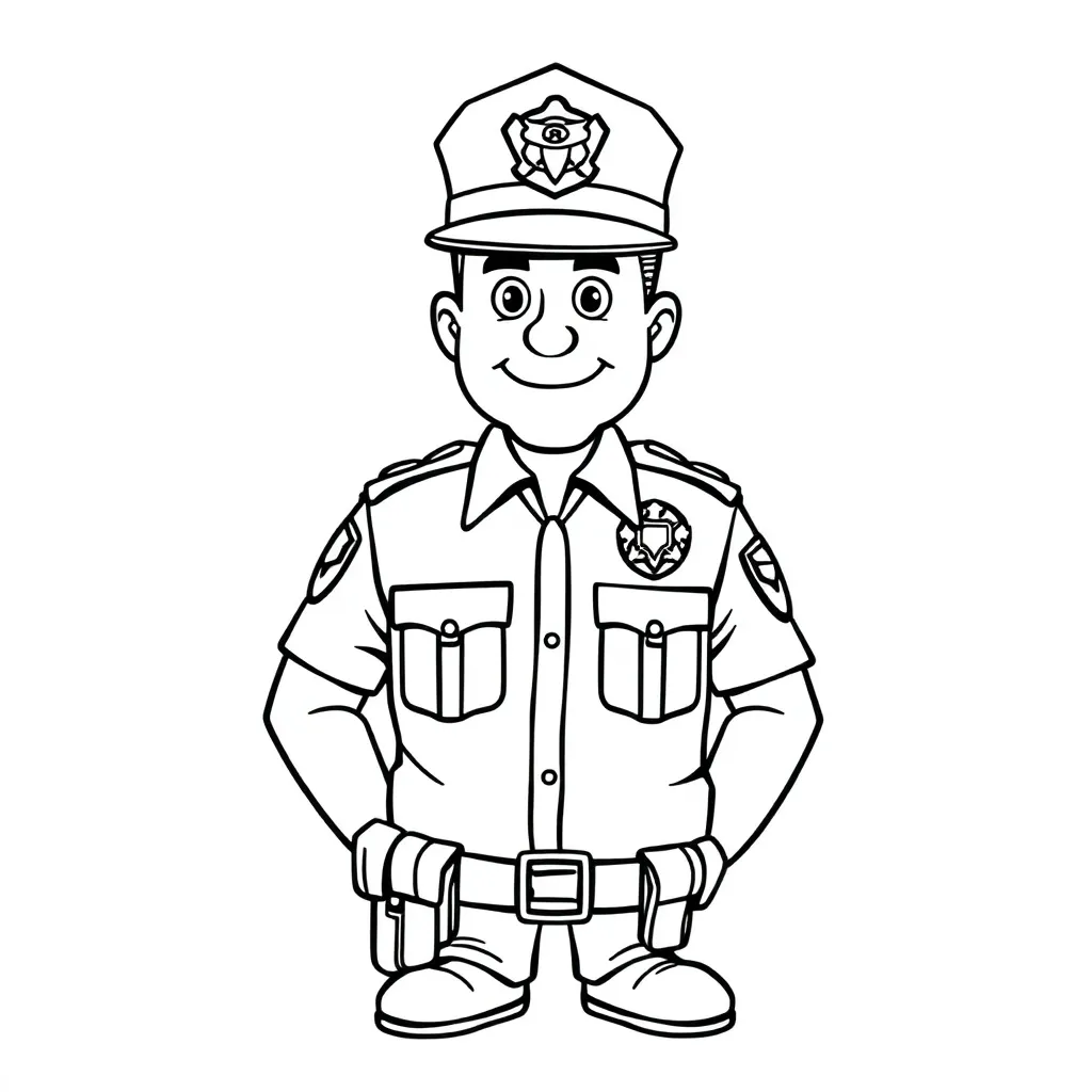 Police coloring page