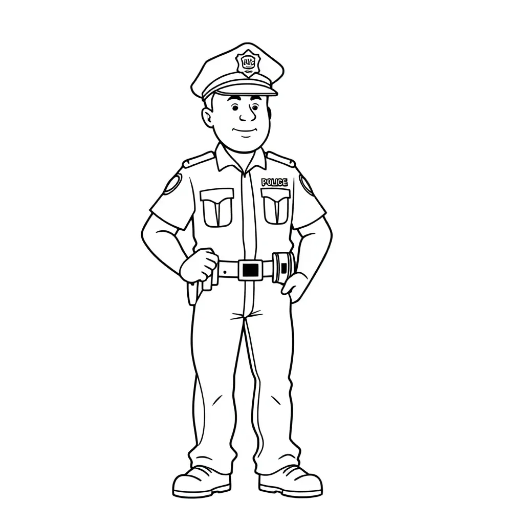 Police coloring page