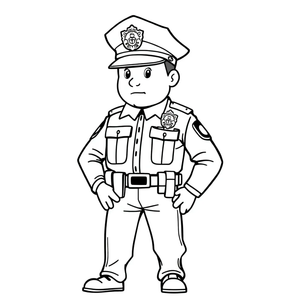 Police coloring page