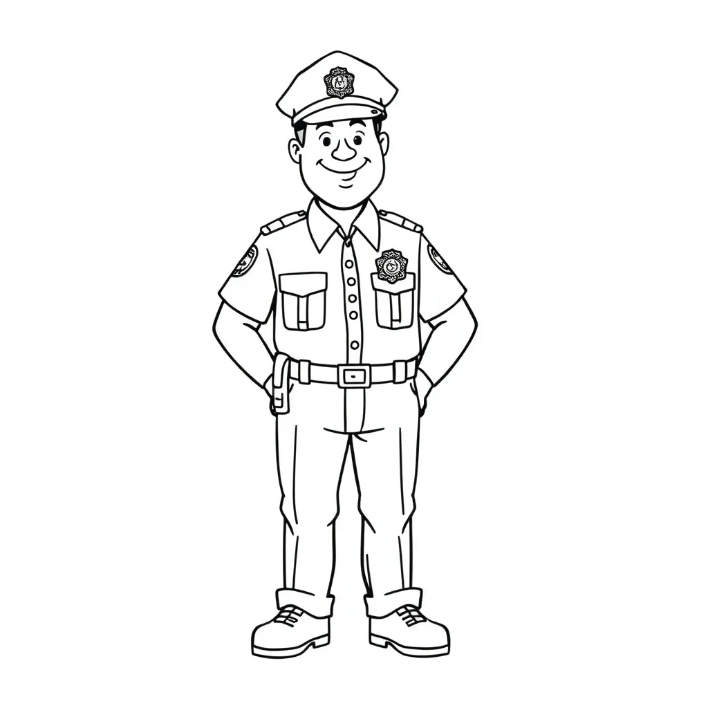 Police coloring page