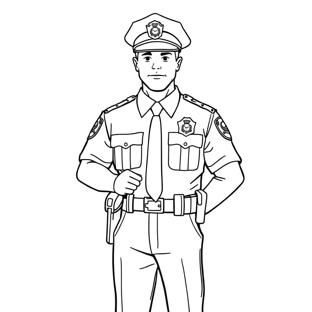 Police coloring page
