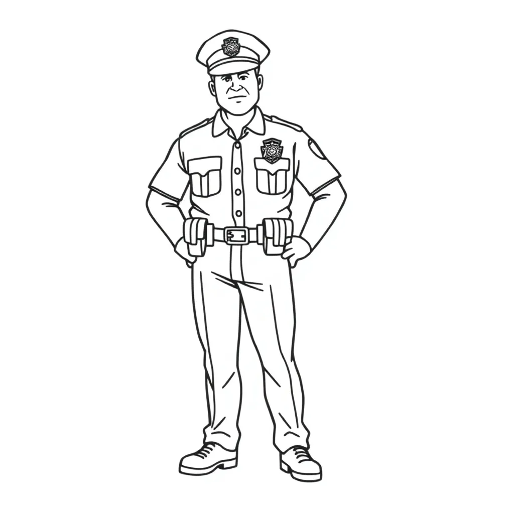 Police coloring page
