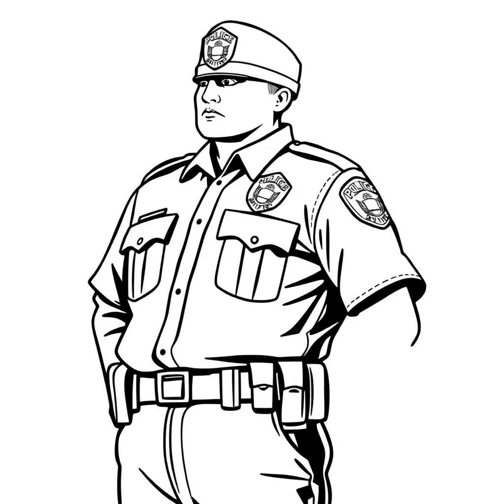 Police coloring page
