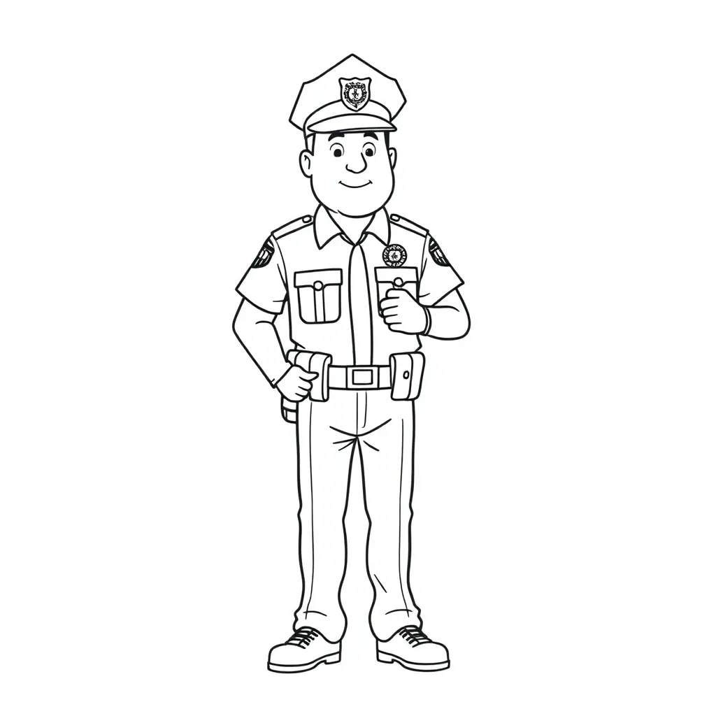 Police coloring page