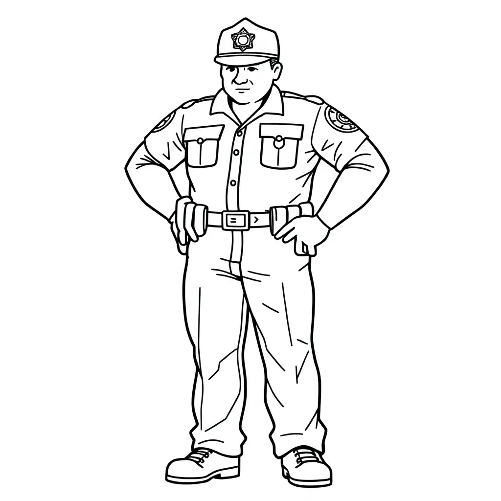 Police coloring page