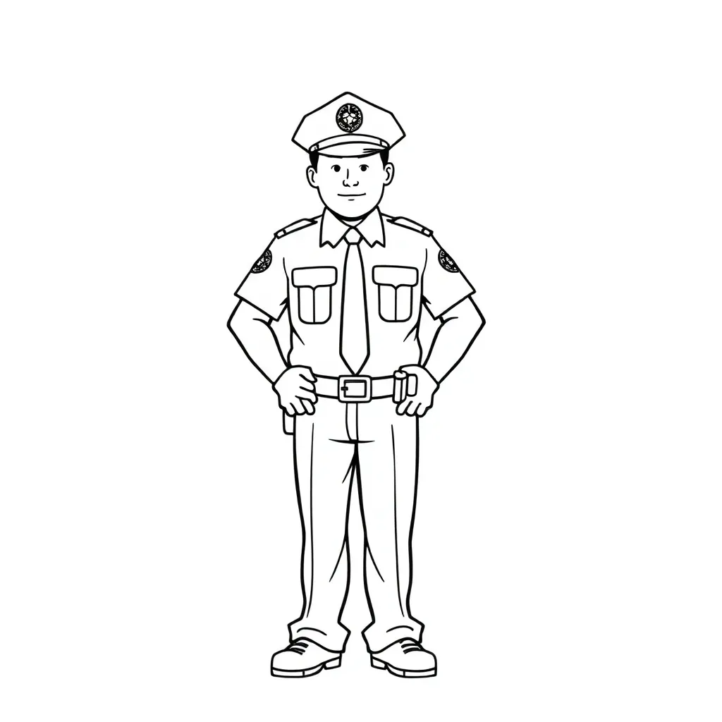 Police coloring page