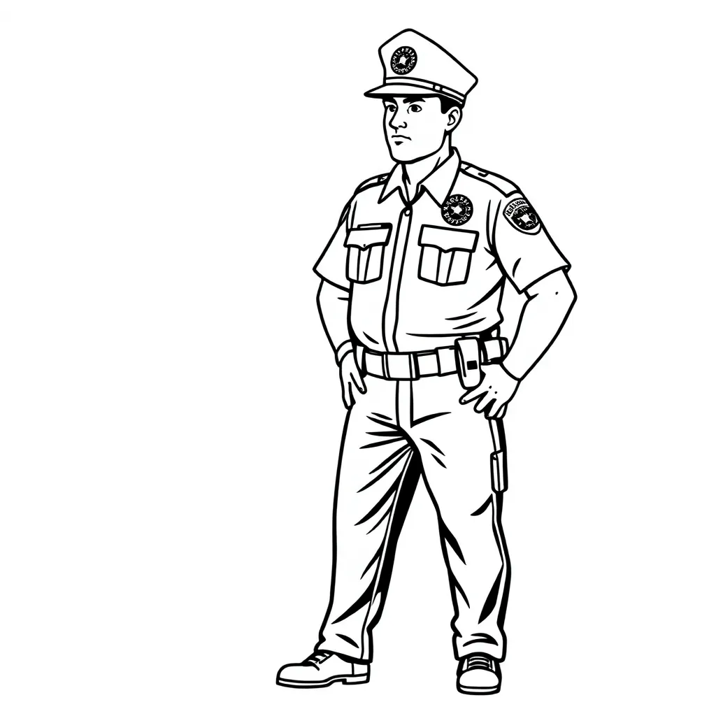 Police coloring page