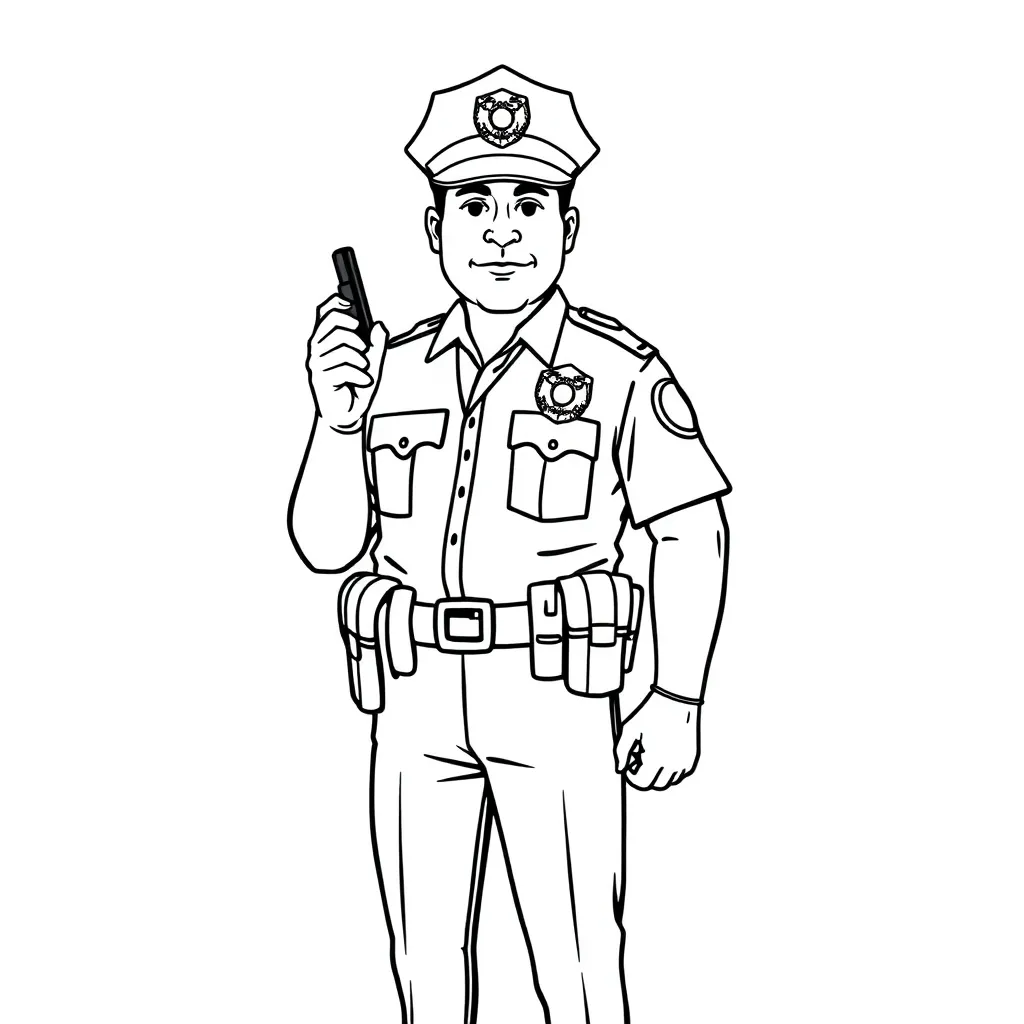 Police coloring page