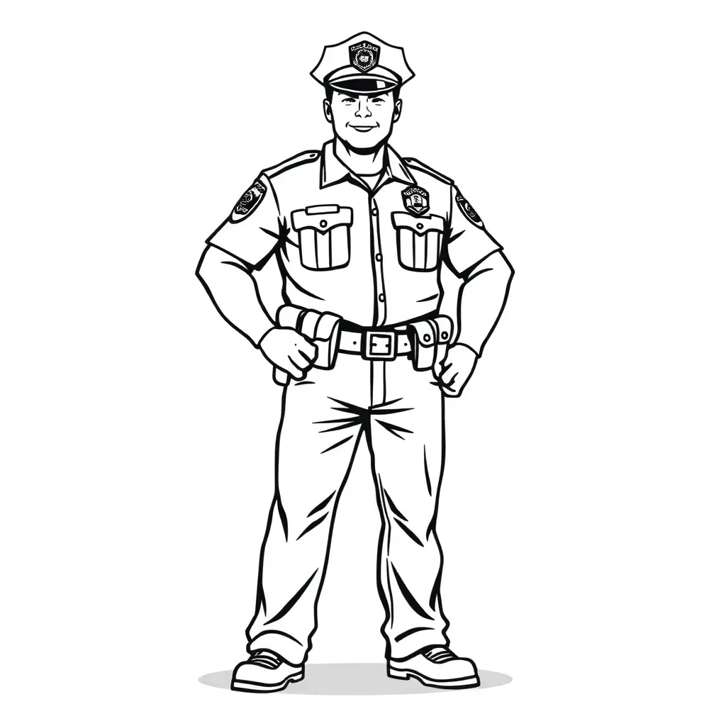 Police coloring page