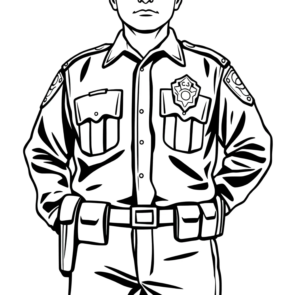 Police coloring page