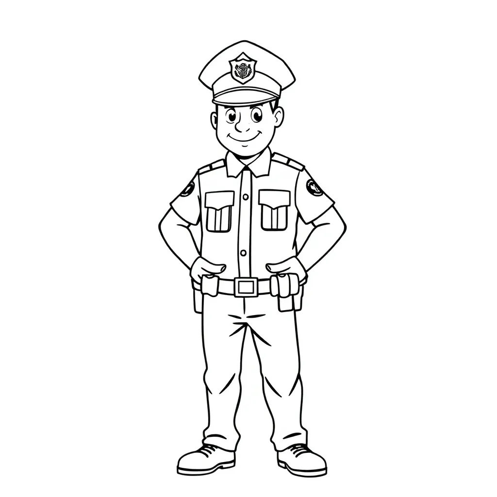 Police coloring page
