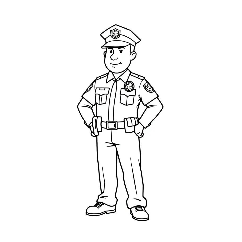 Police coloring page