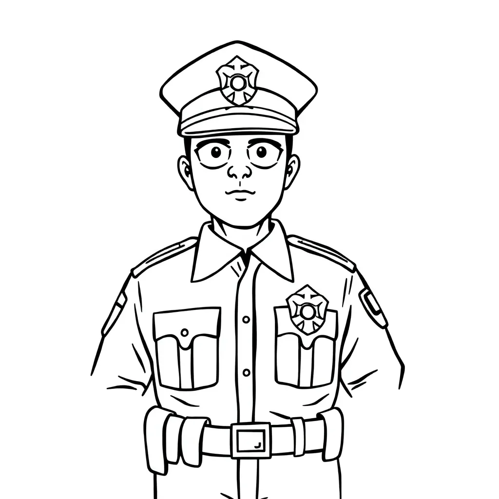 Police coloring page