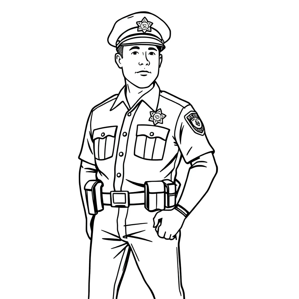 Police coloring page