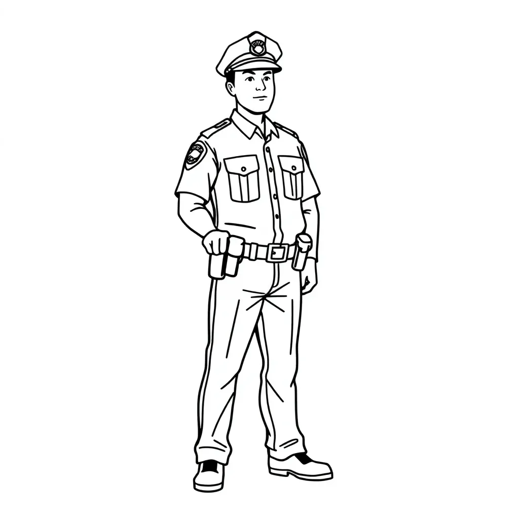 Police coloring page