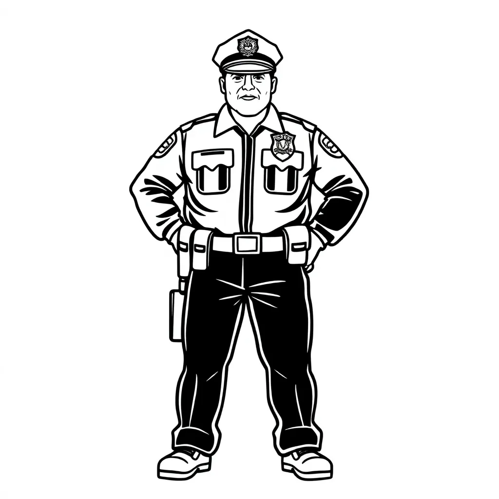 Police coloring page