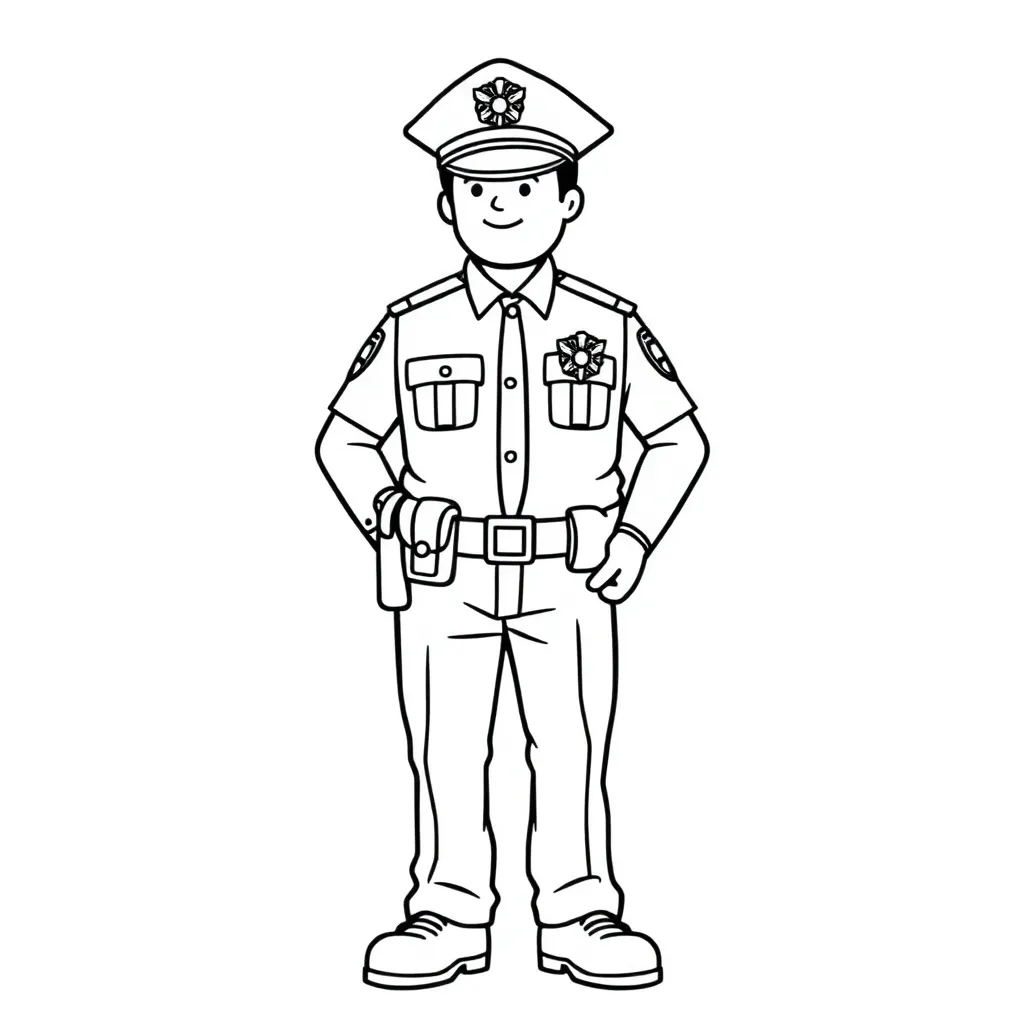 Police coloring page