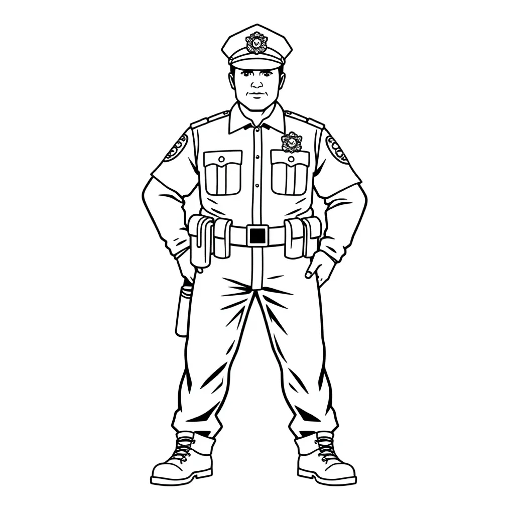 Police coloring page
