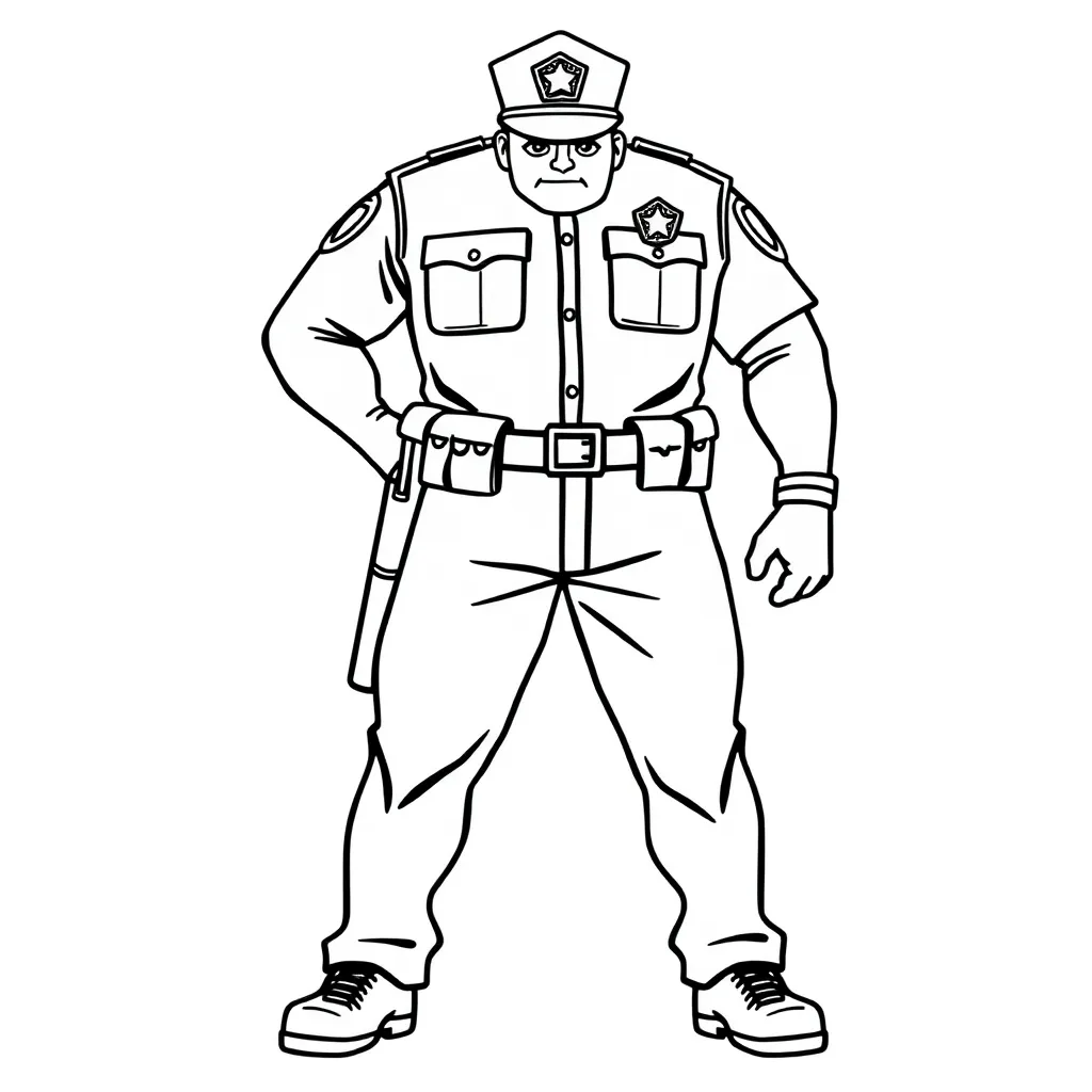 Police coloring page