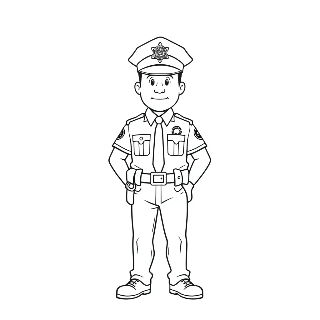 Police coloring page