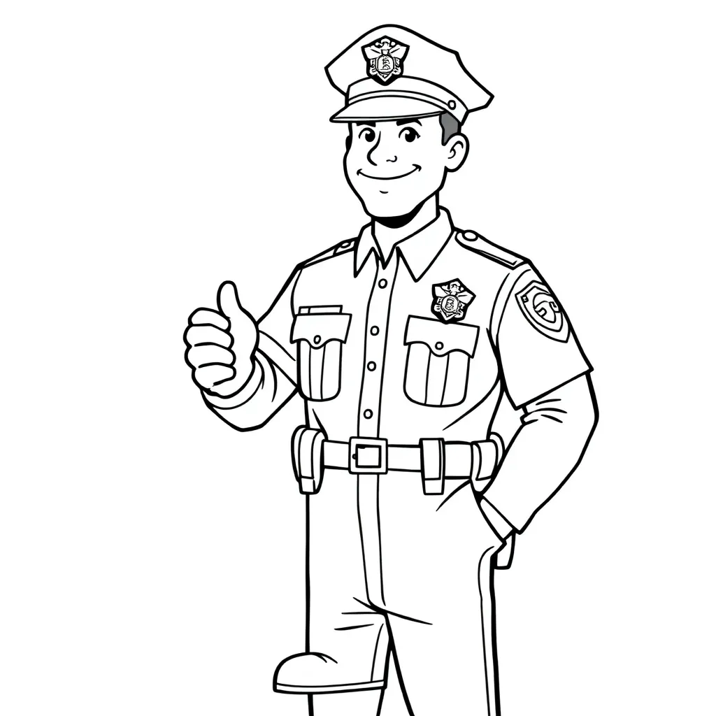 Police coloring page