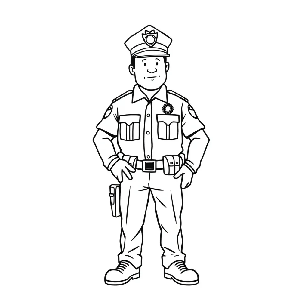 Police coloring page