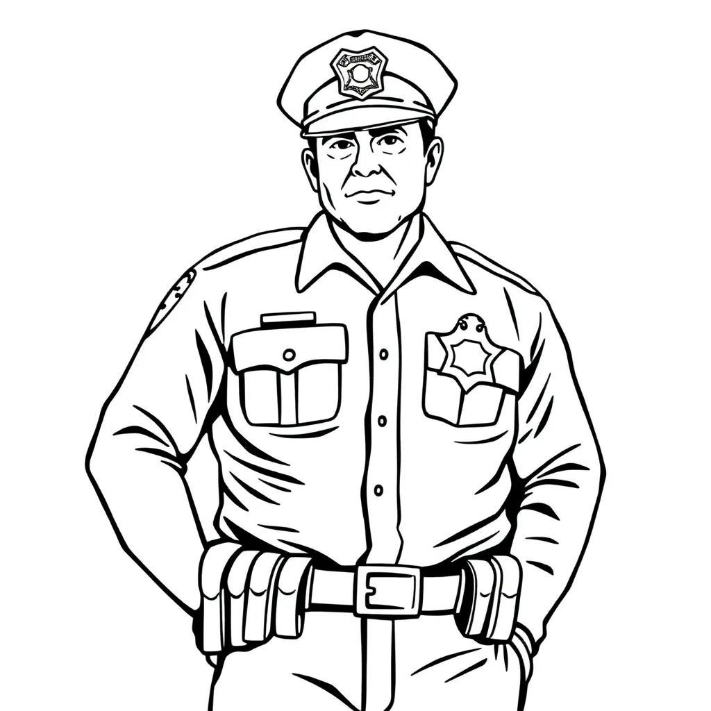 Police coloring page