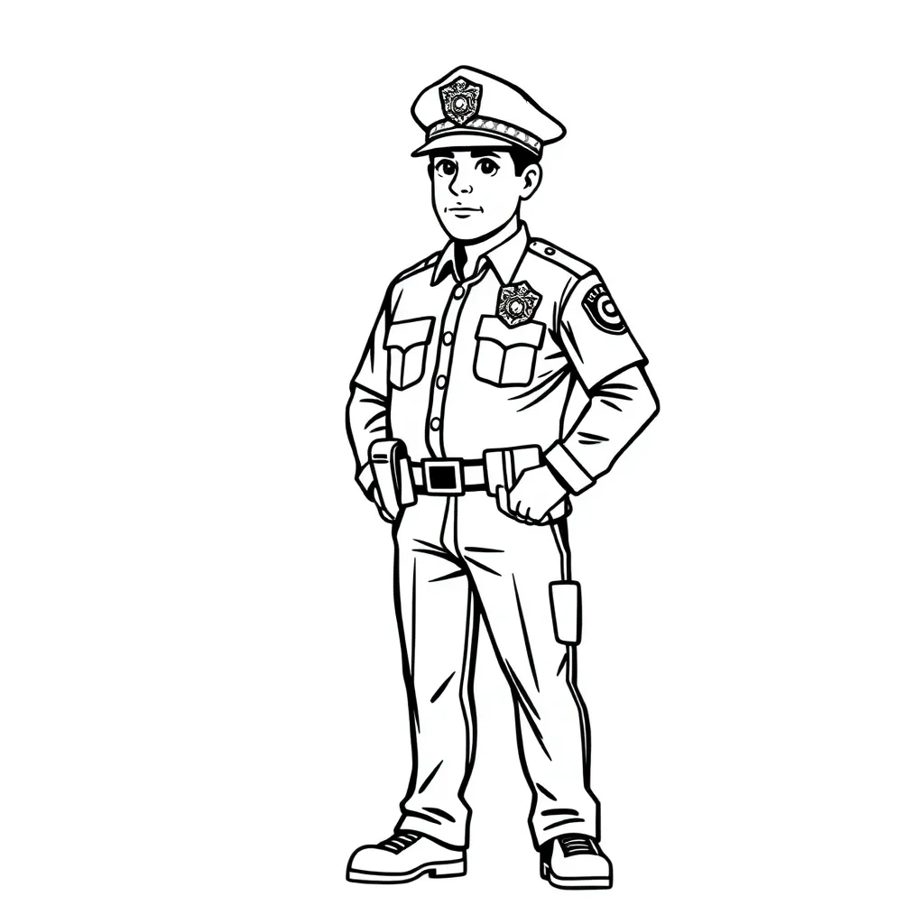 Police coloring page