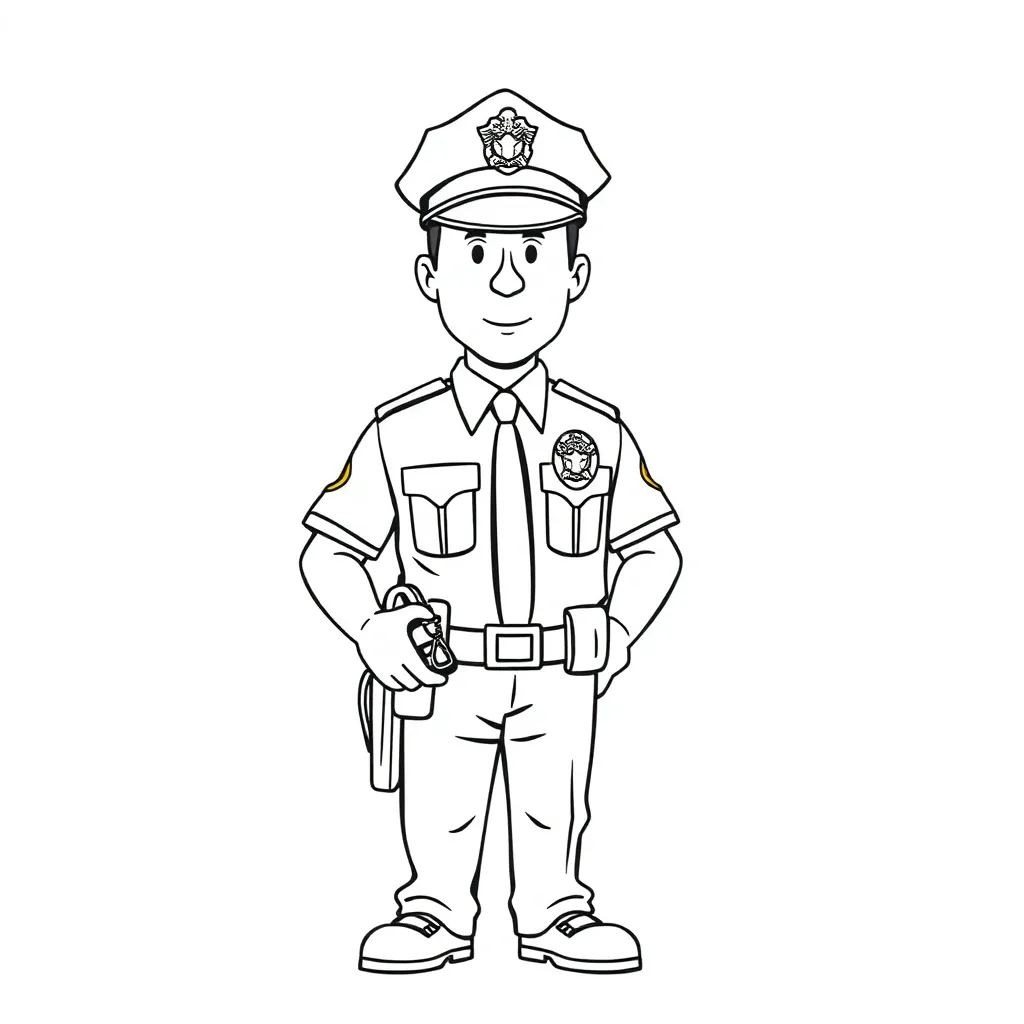 Police coloring page