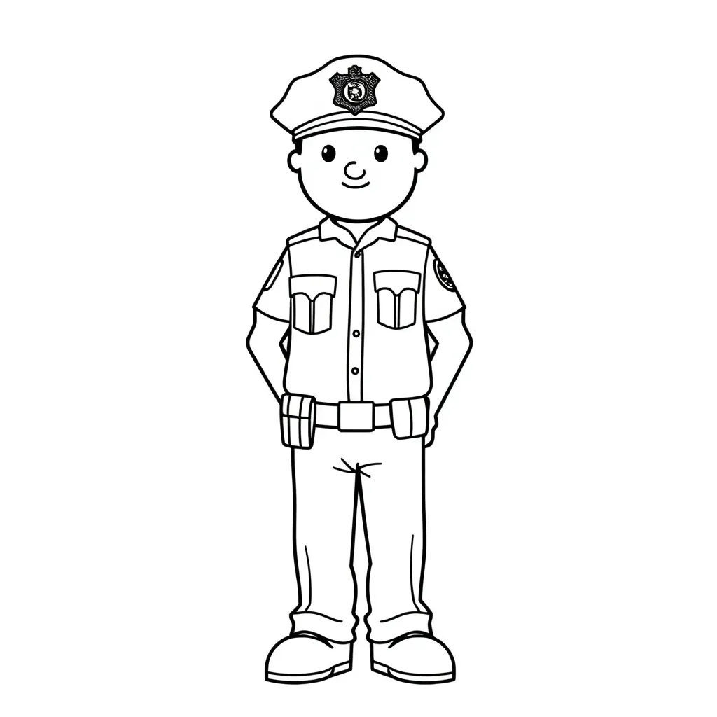 Police coloring page
