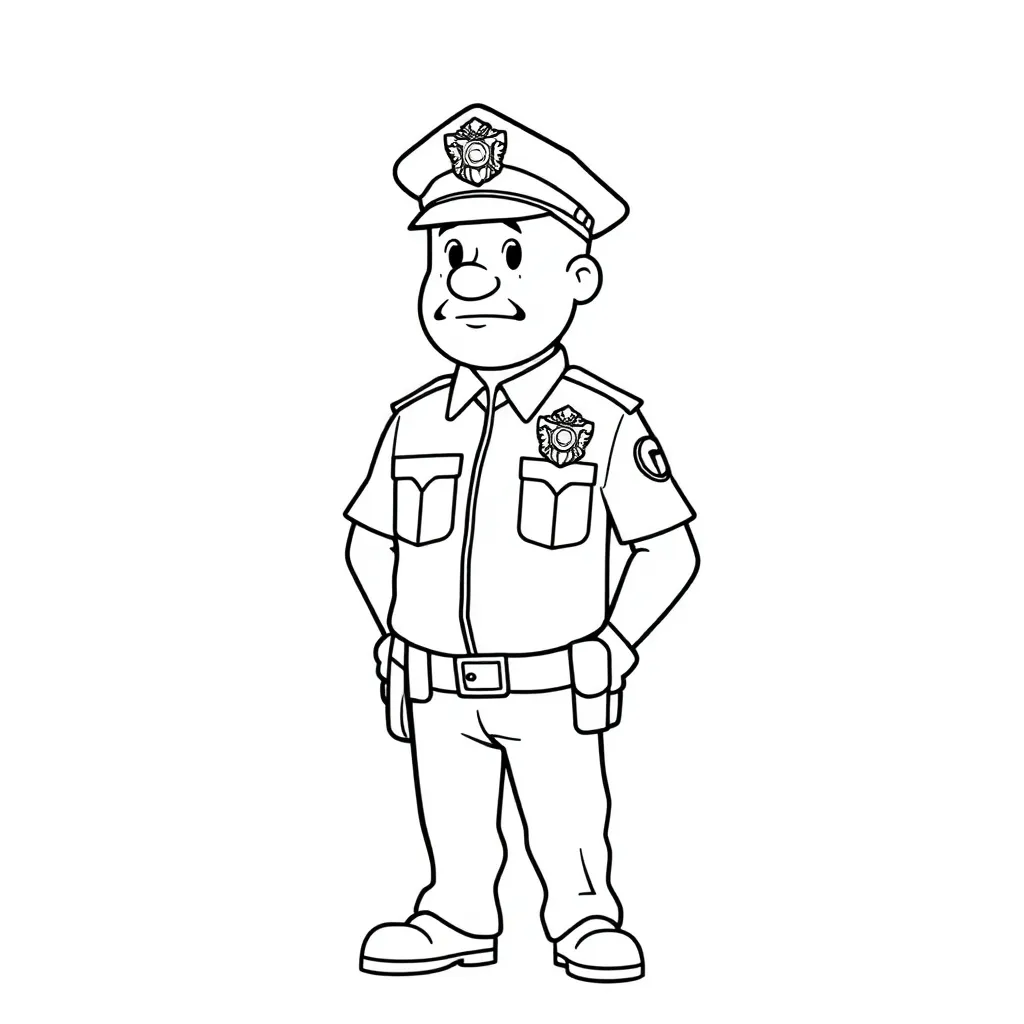 Police coloring page