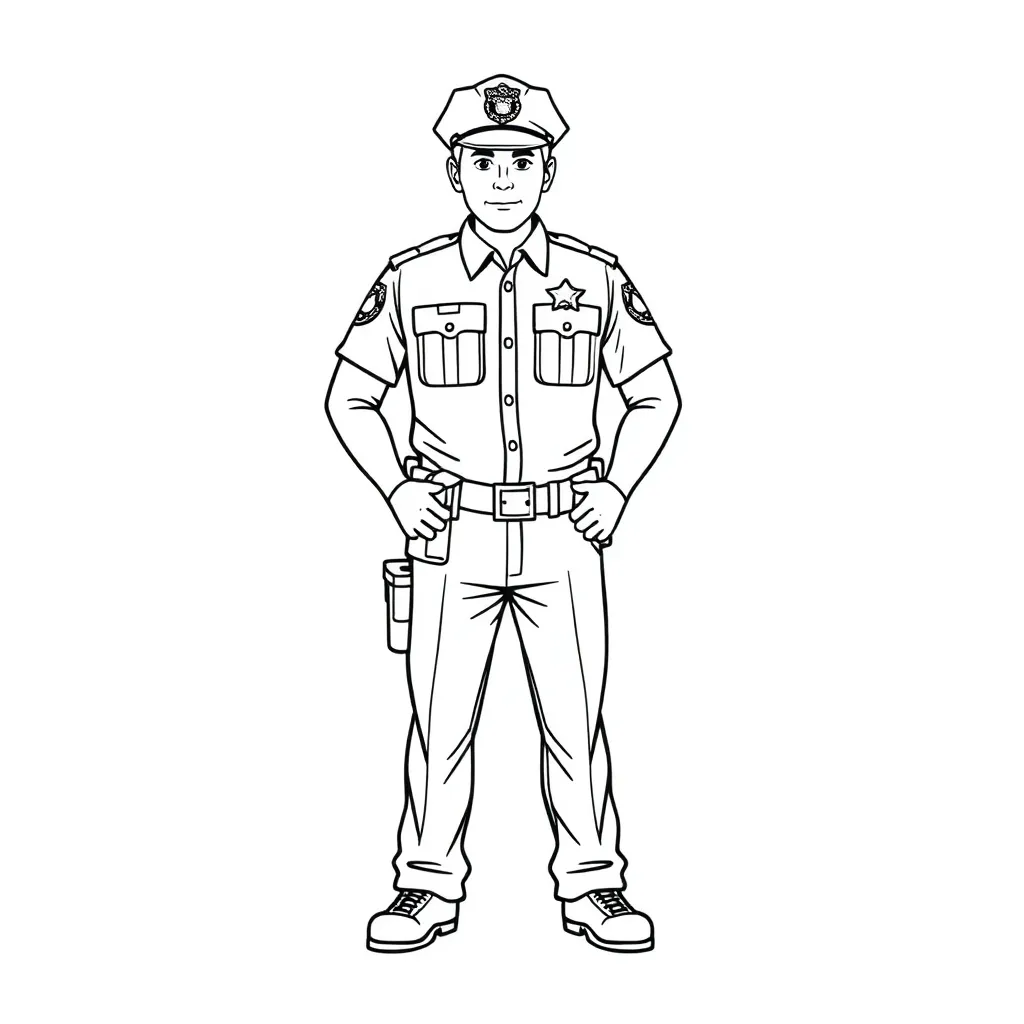 Police coloring page