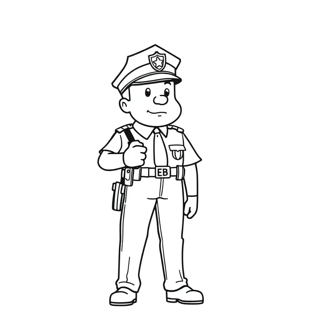 Police coloring page