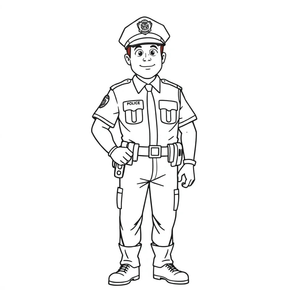 Police coloring page