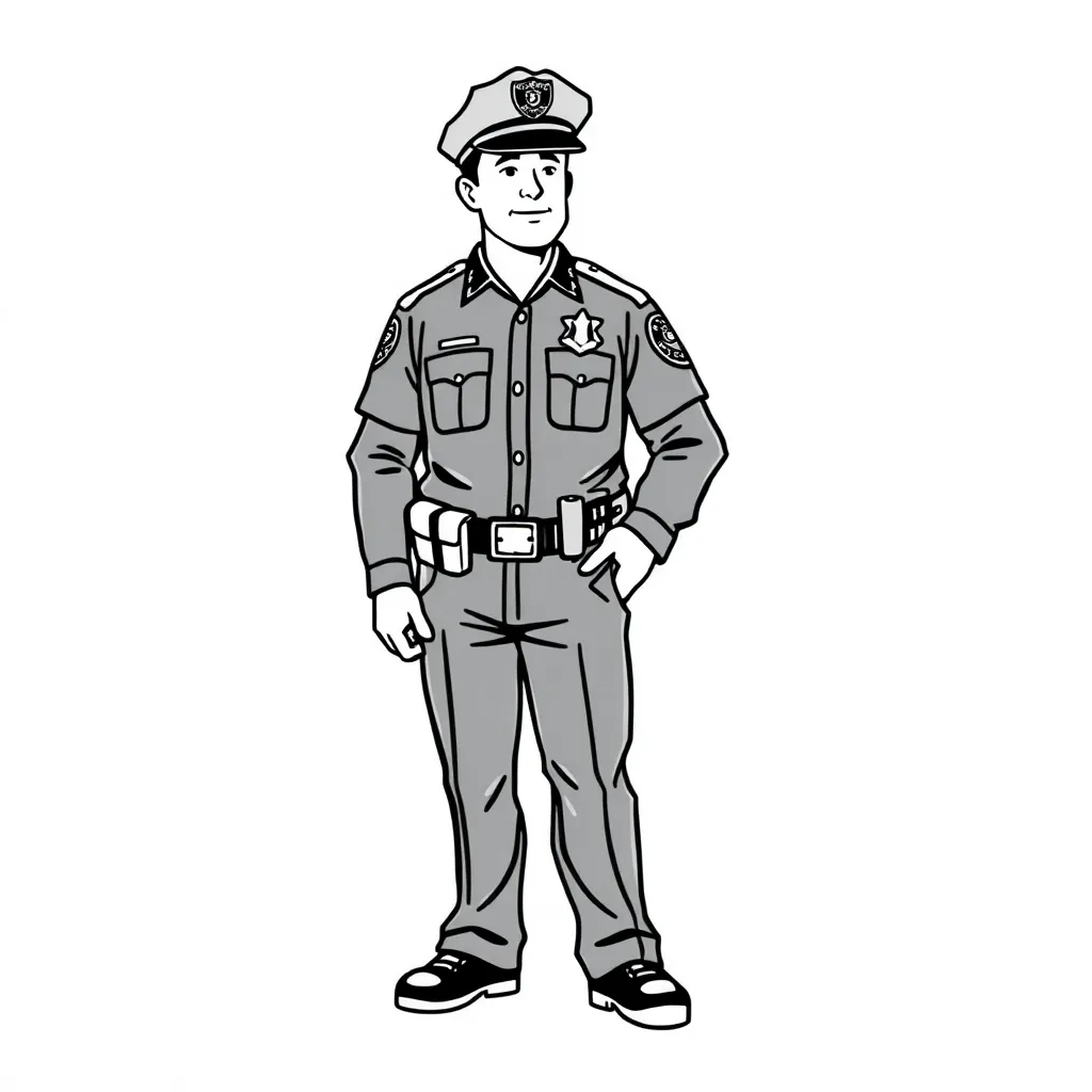 Police coloring page