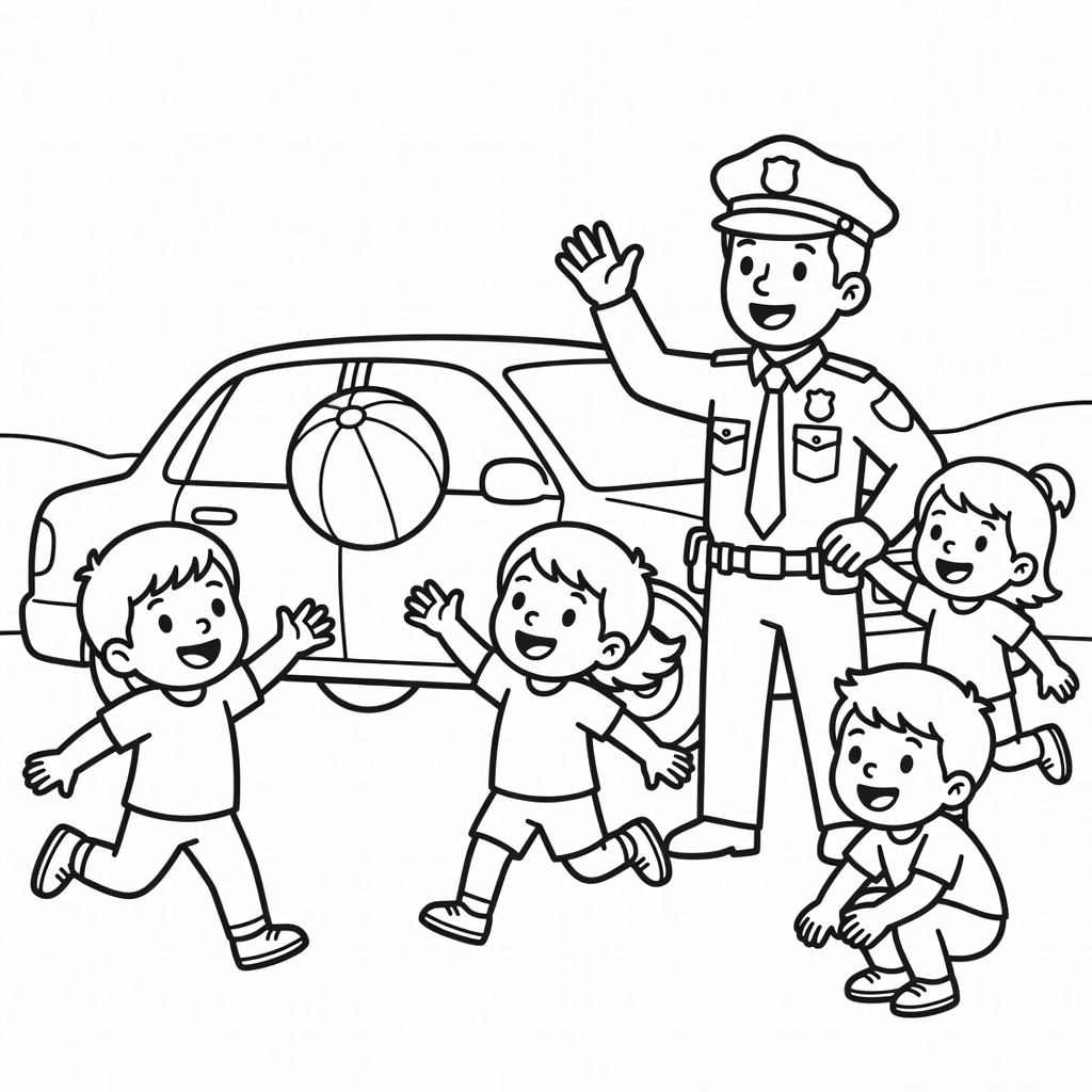 Police coloring page