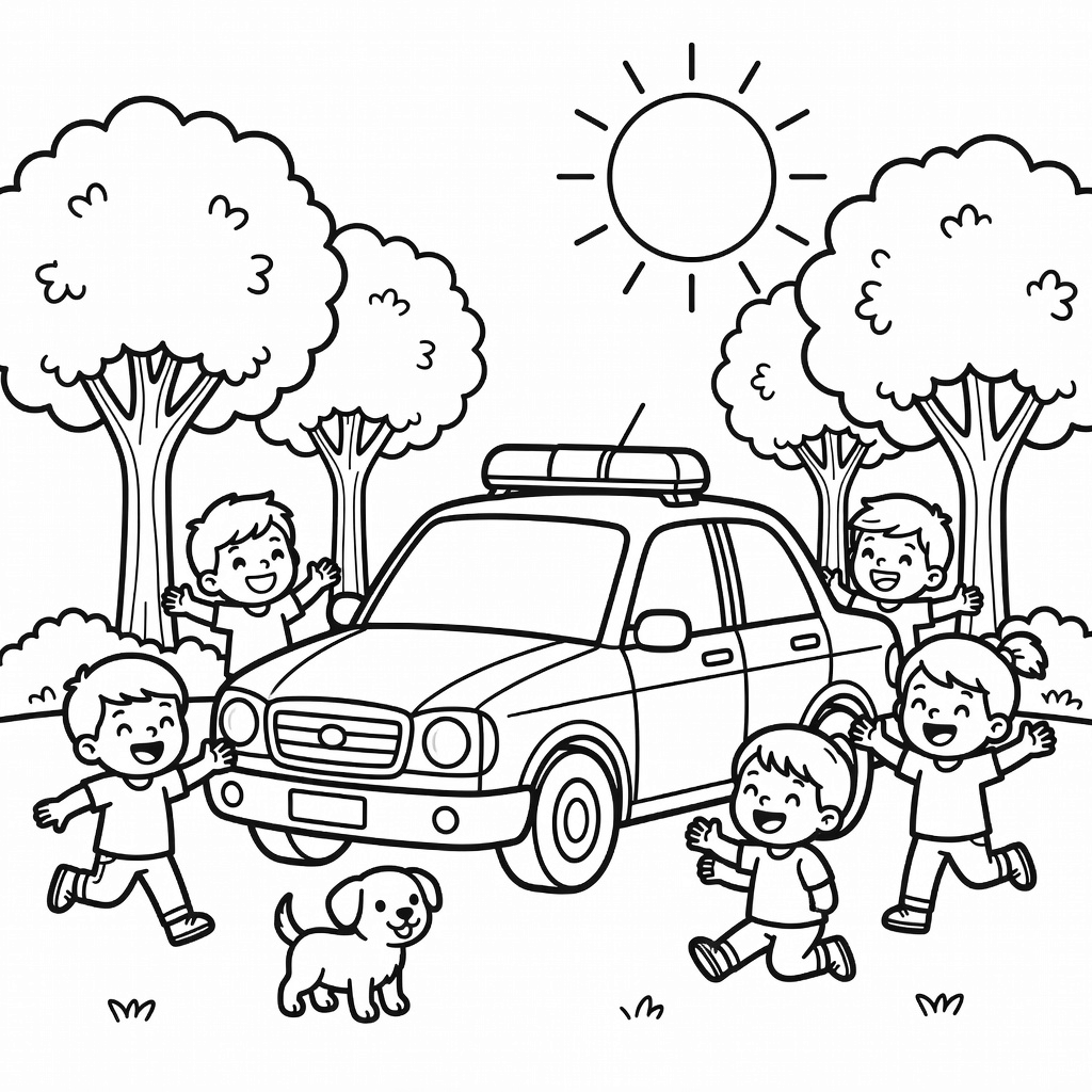 Police coloring page