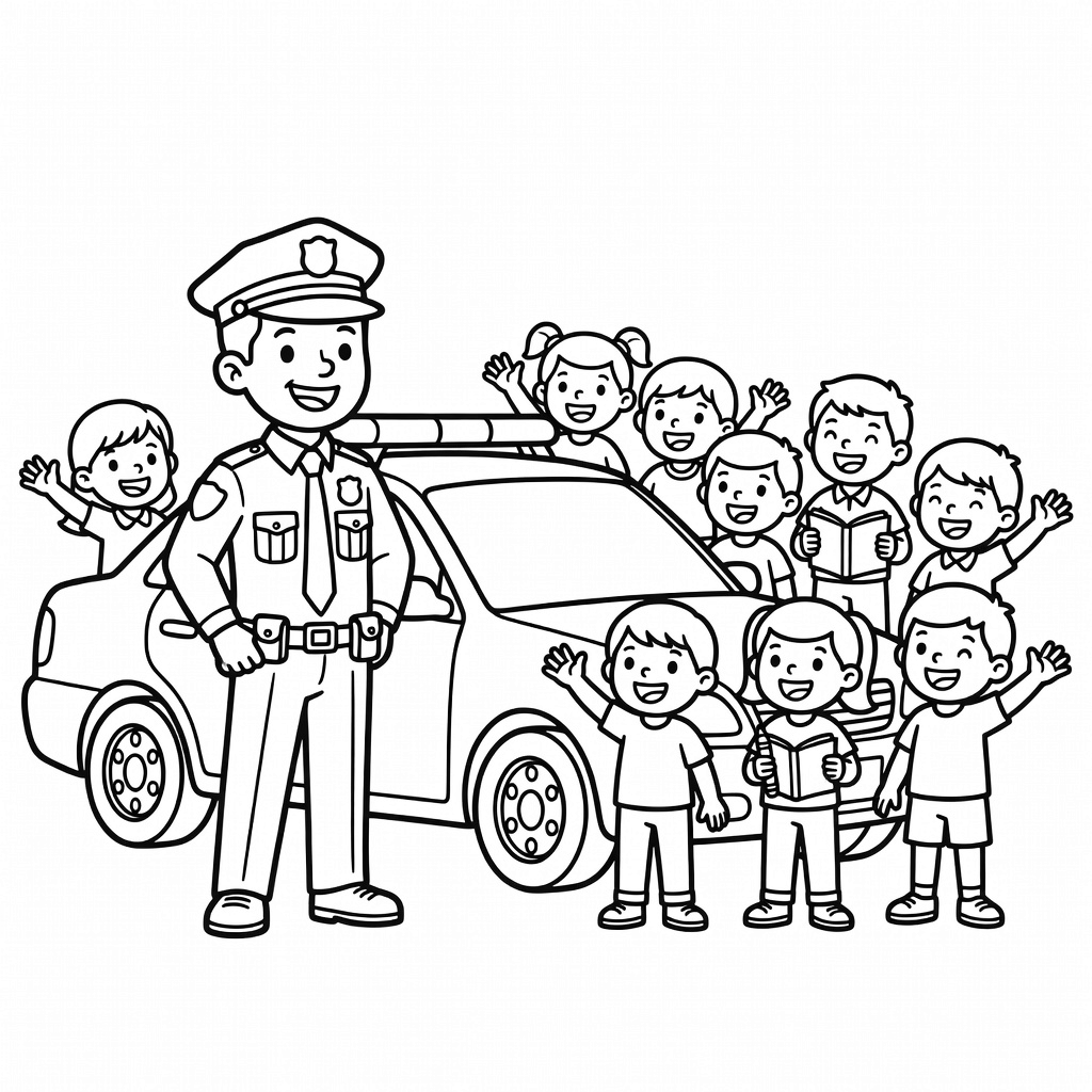 Police coloring page