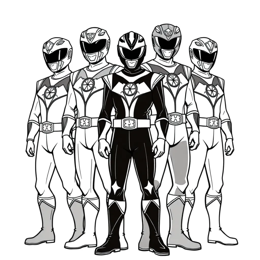 Power Rangers coloring page
