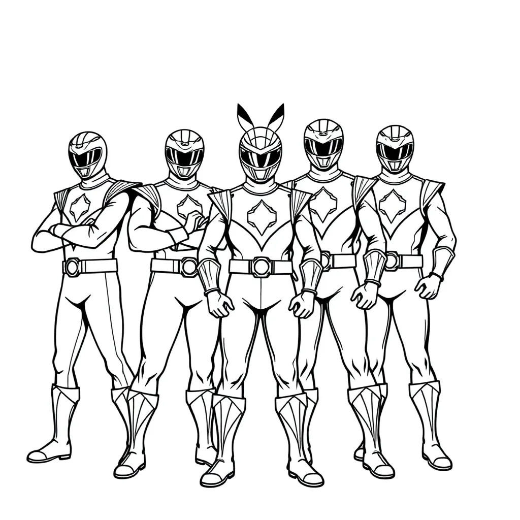 Power Rangers coloring page