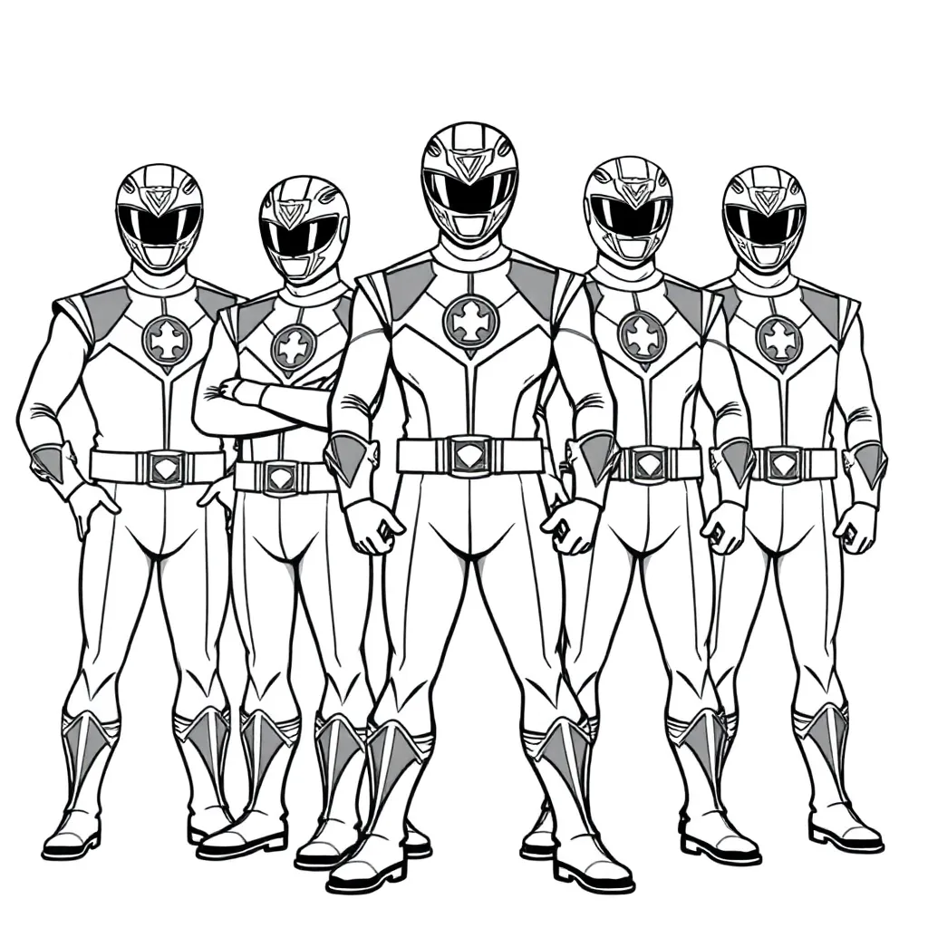 Power Rangers coloring page