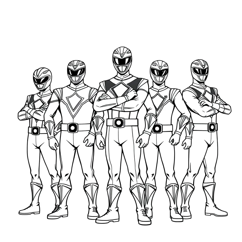 Power Rangers coloring page
