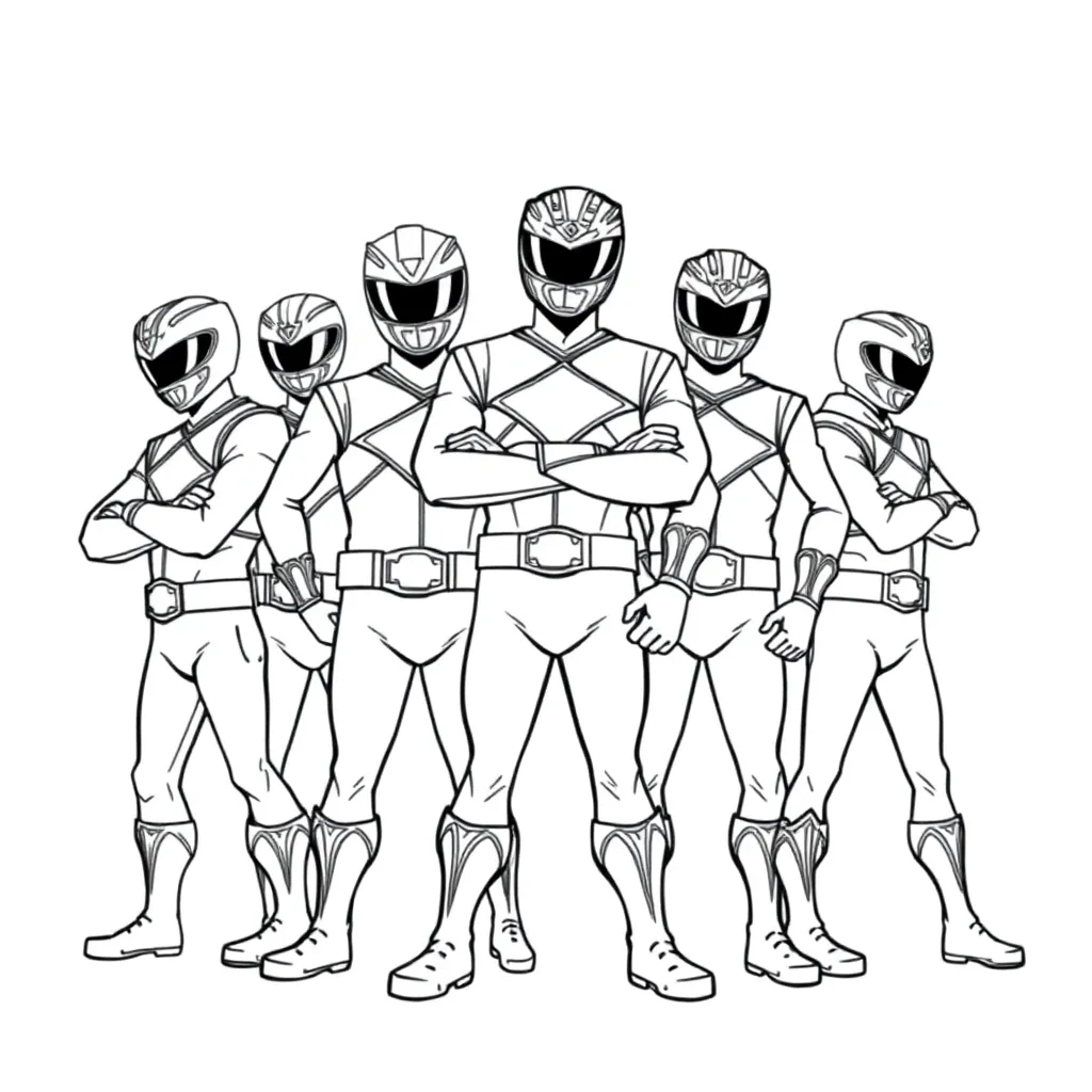 Power Rangers coloring page