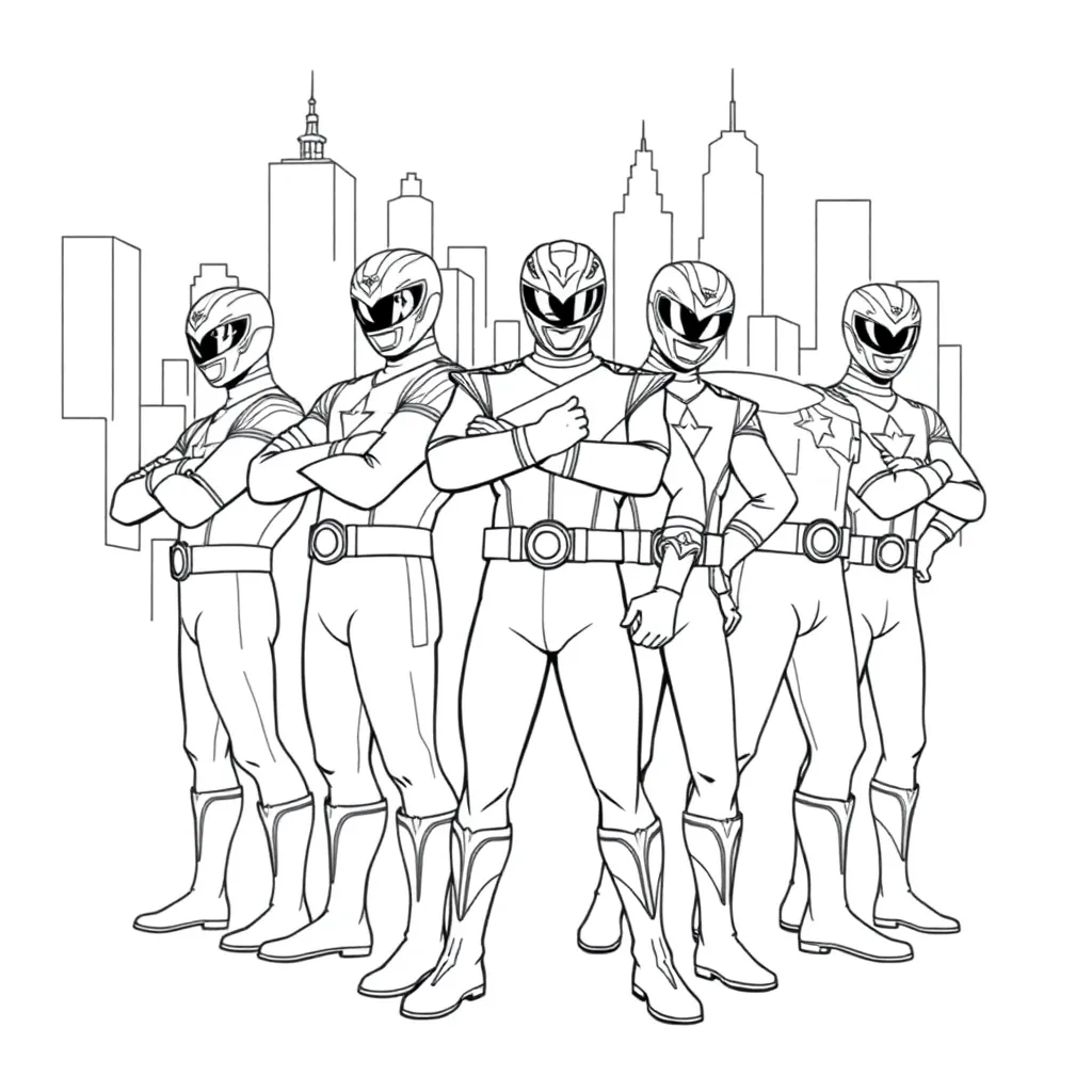 Power Rangers coloring page