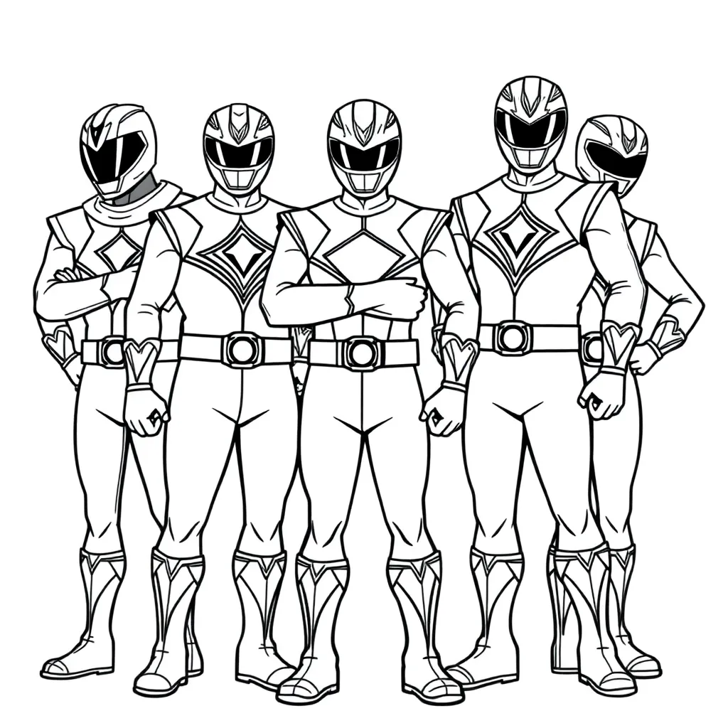 Power Rangers coloring page