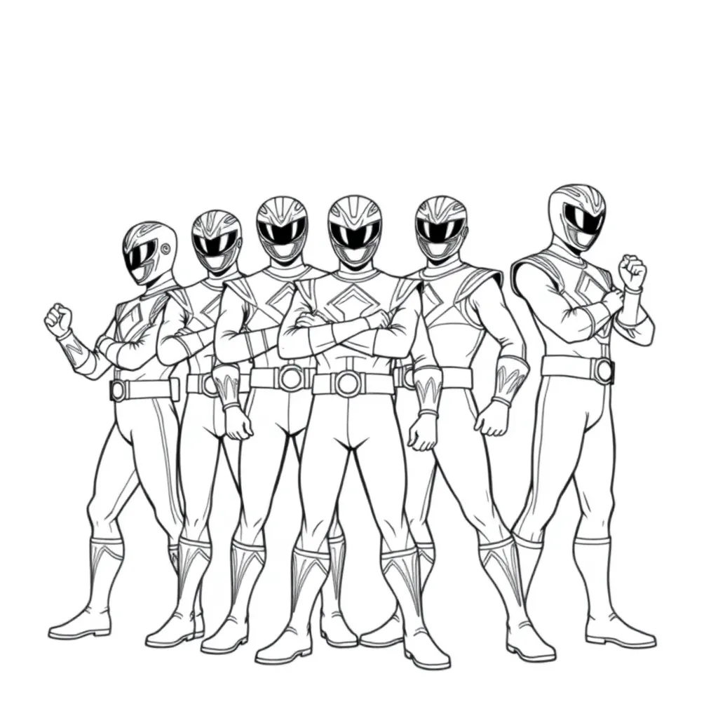 Power Rangers coloring page